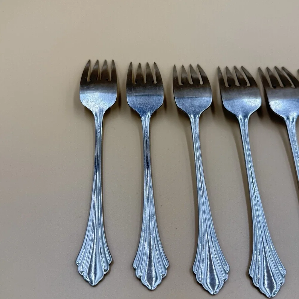 Lot of 6 Oneida Bancroft Stainless Forks Replacements‎ Vintage Salad